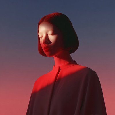 Serene Red Portrait 1 | Mattia Del Giudice